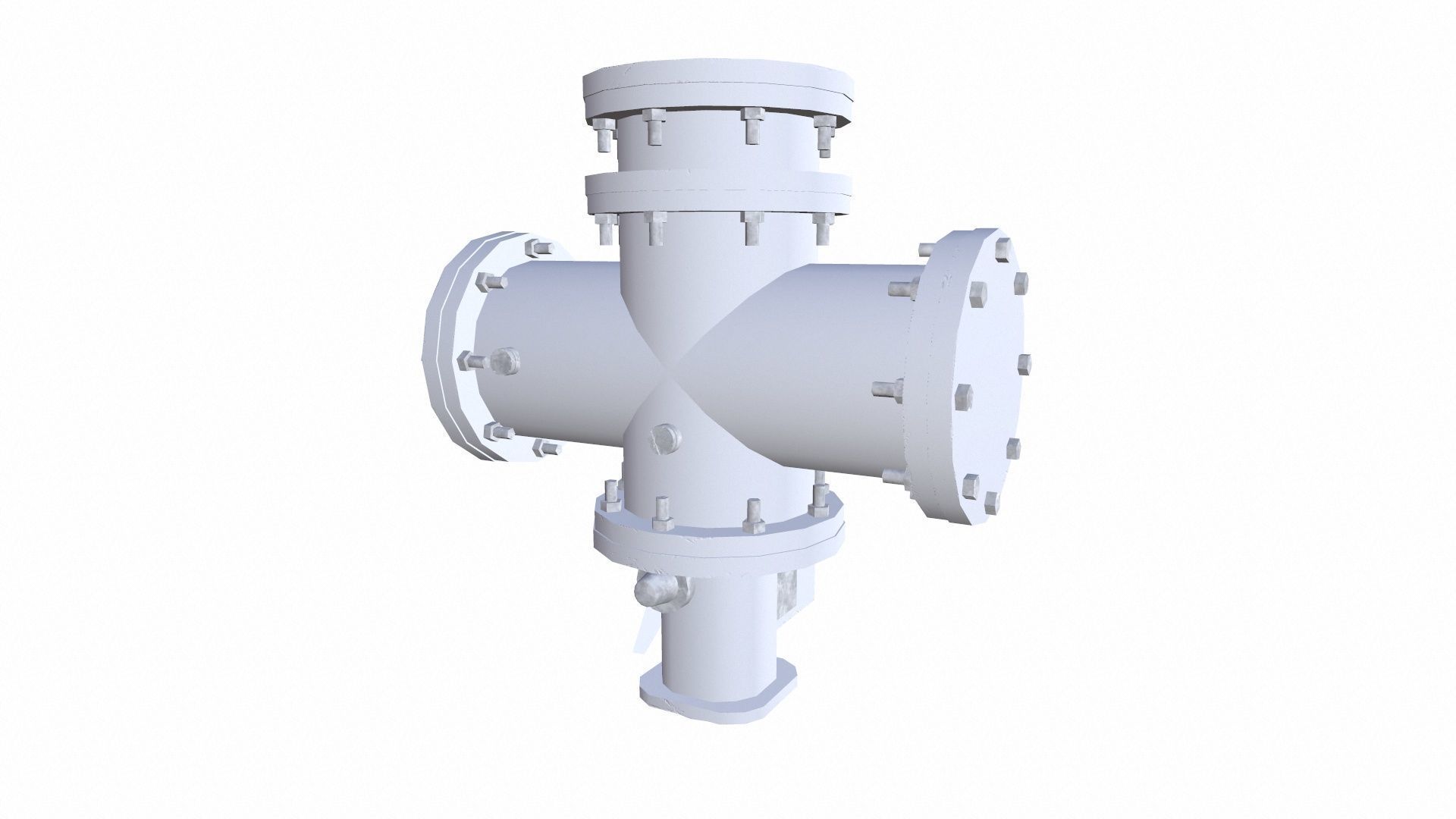 Flange Low-poly 3D model_5
