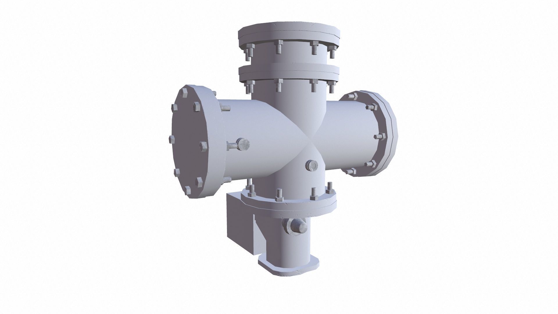 Flange Low-poly 3D model_6