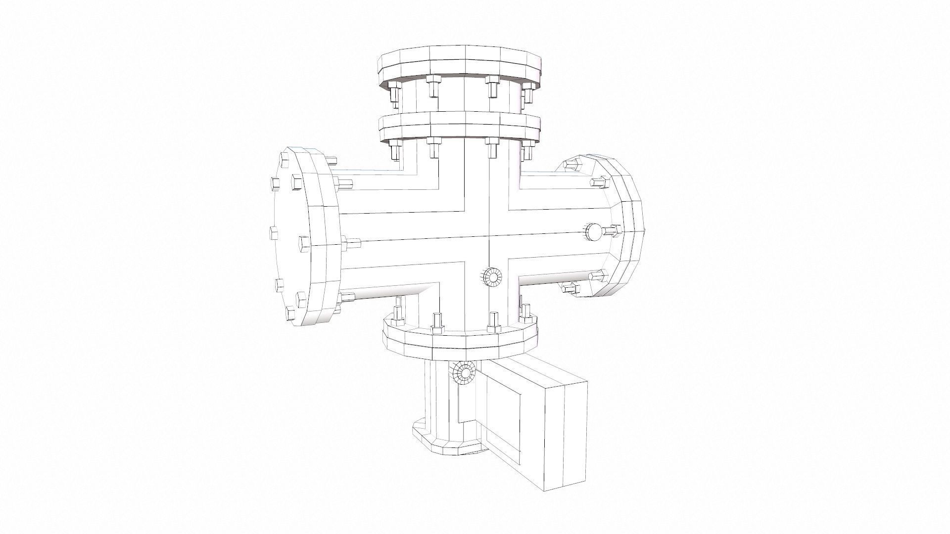 Flange Low-poly 3D model_8