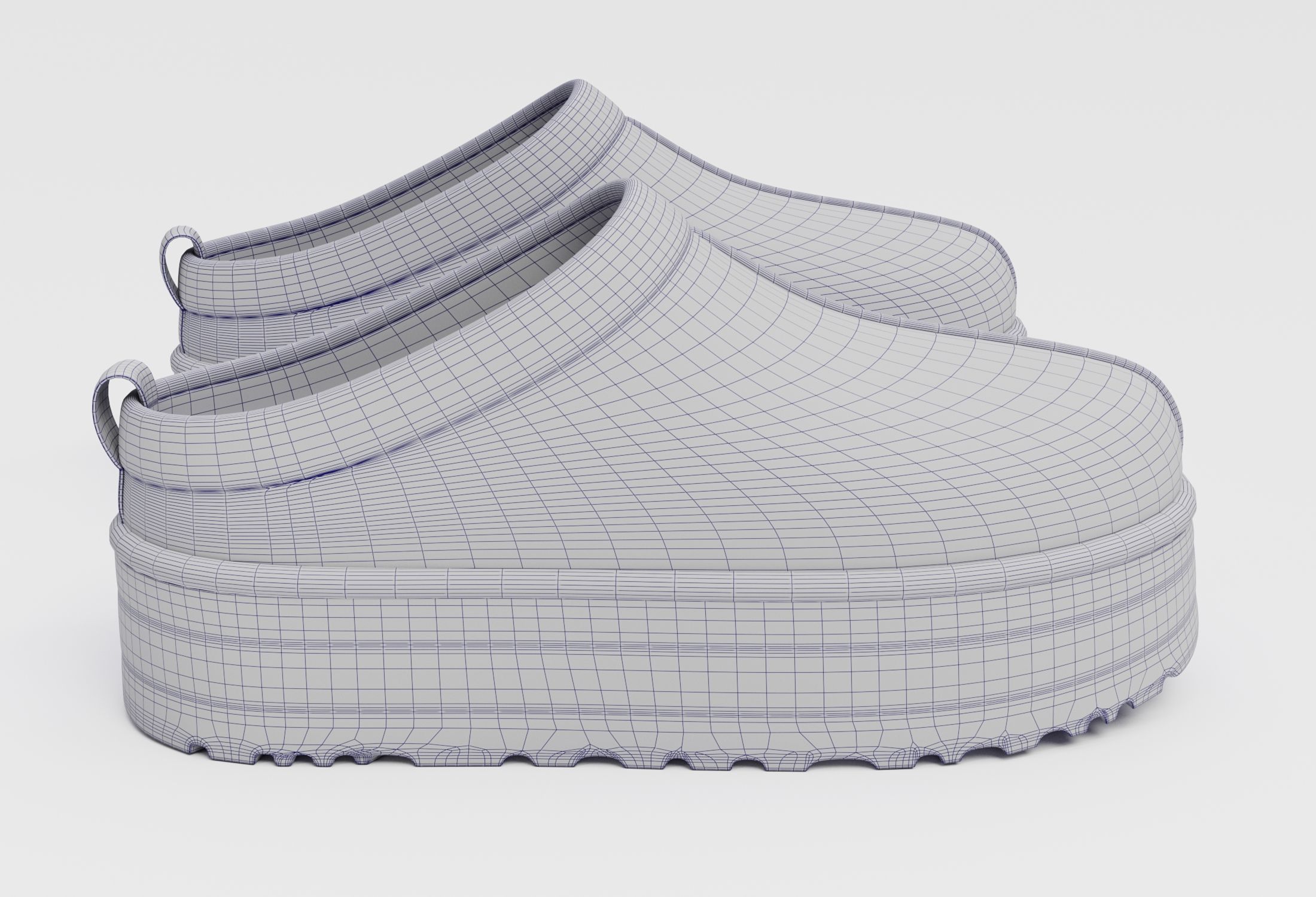 Slippers Ugg tasman platform Low-poly 3D model_10