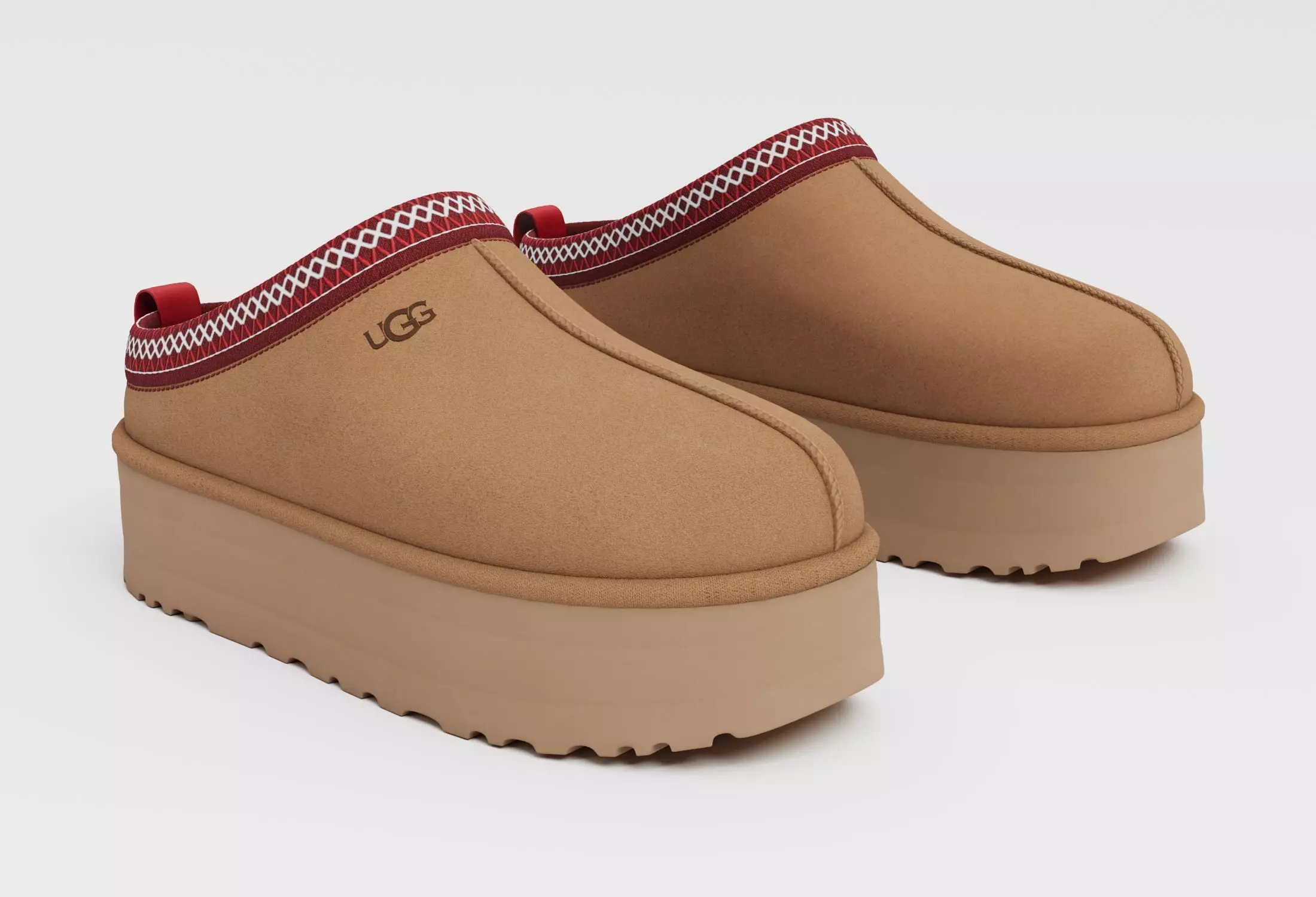 Slippers Ugg tasman platform Low-poly 3D model_0