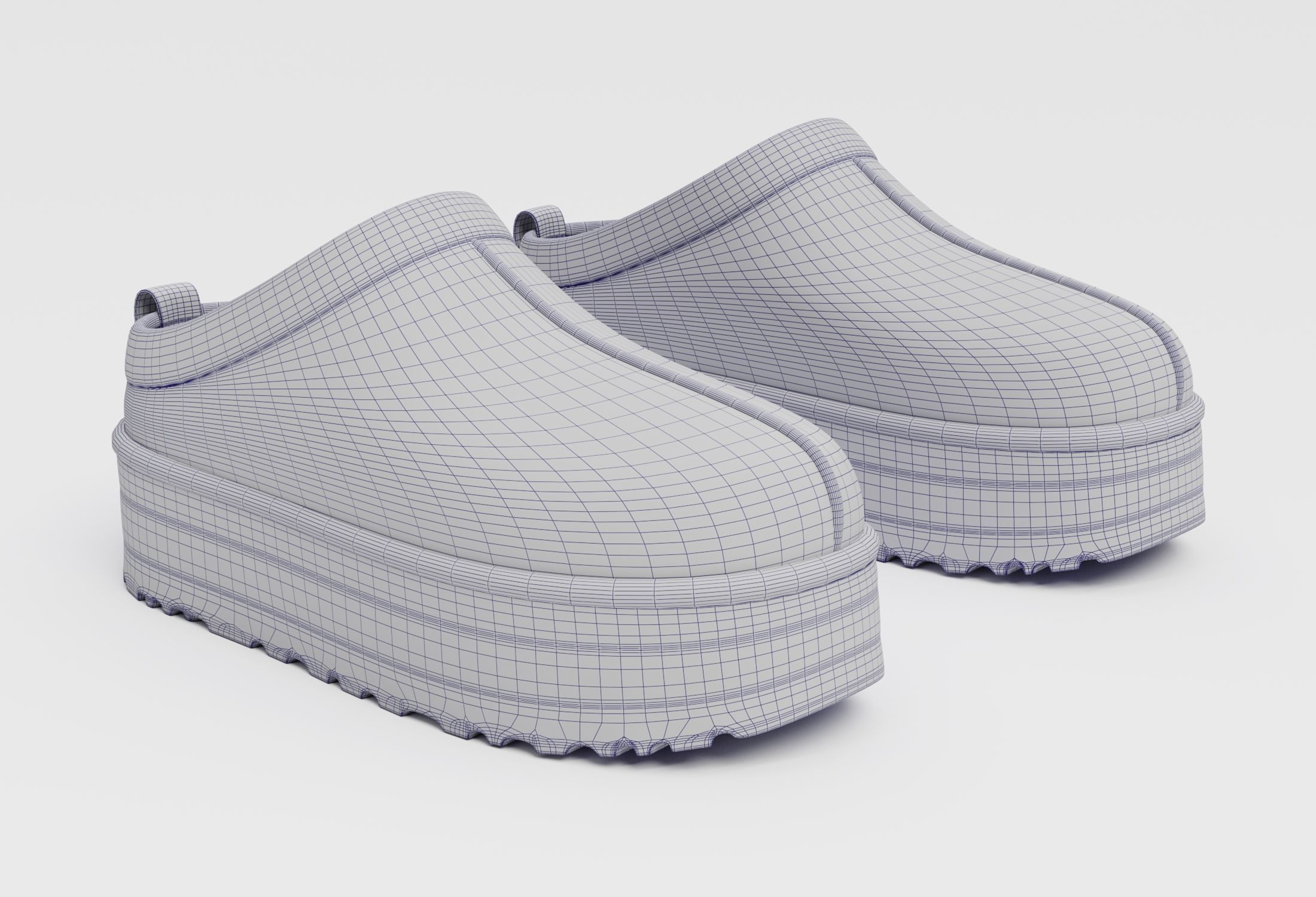 Slippers Ugg tasman platform Low-poly 3D model_9