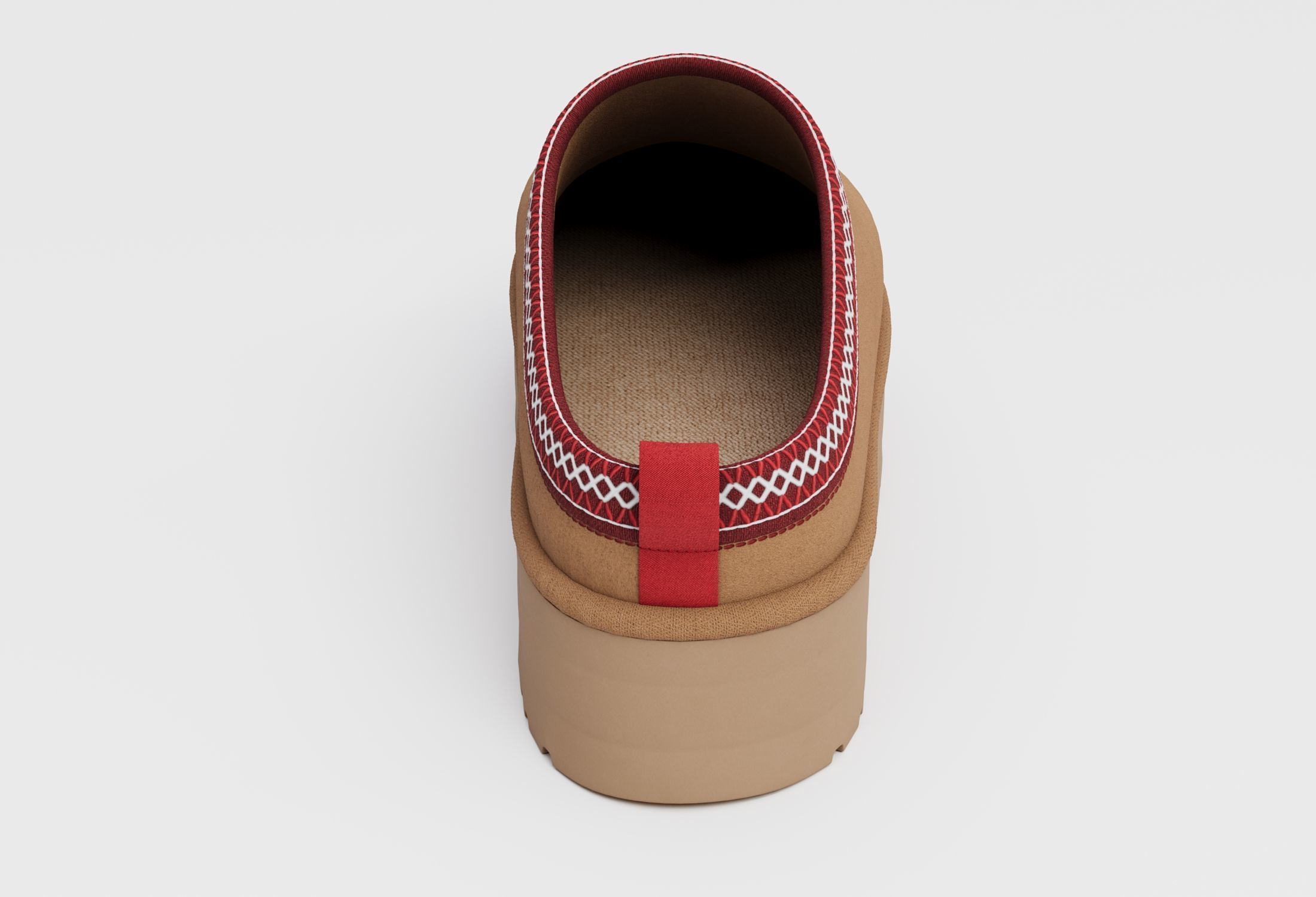 Slippers Ugg tasman platform Low-poly 3D model_4
