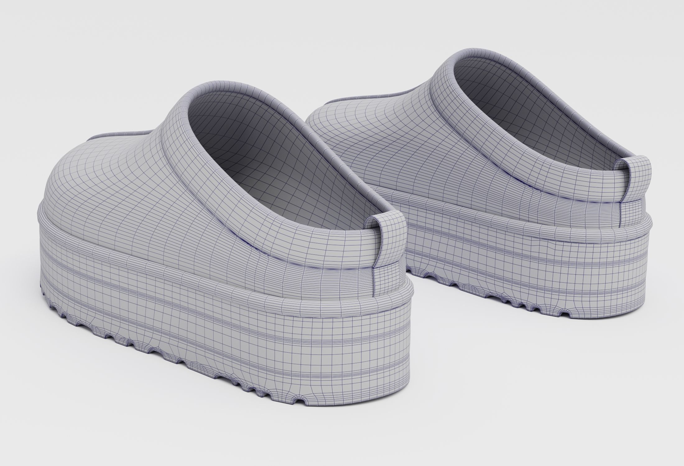 Slippers Ugg tasman platform Low-poly 3D model_13