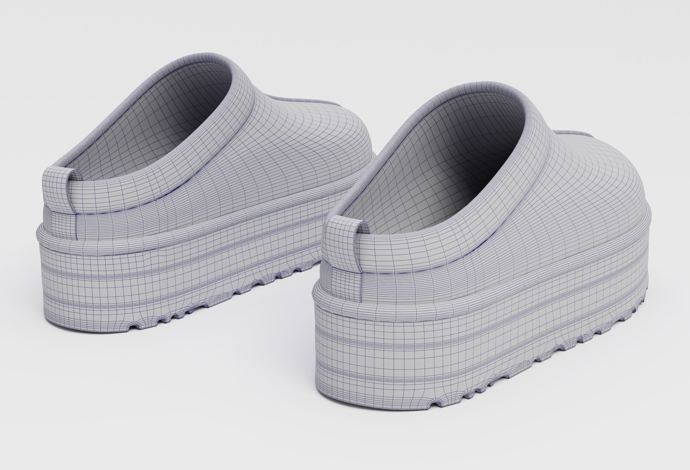 Slippers Ugg tasman platform Low-poly 3D model_11