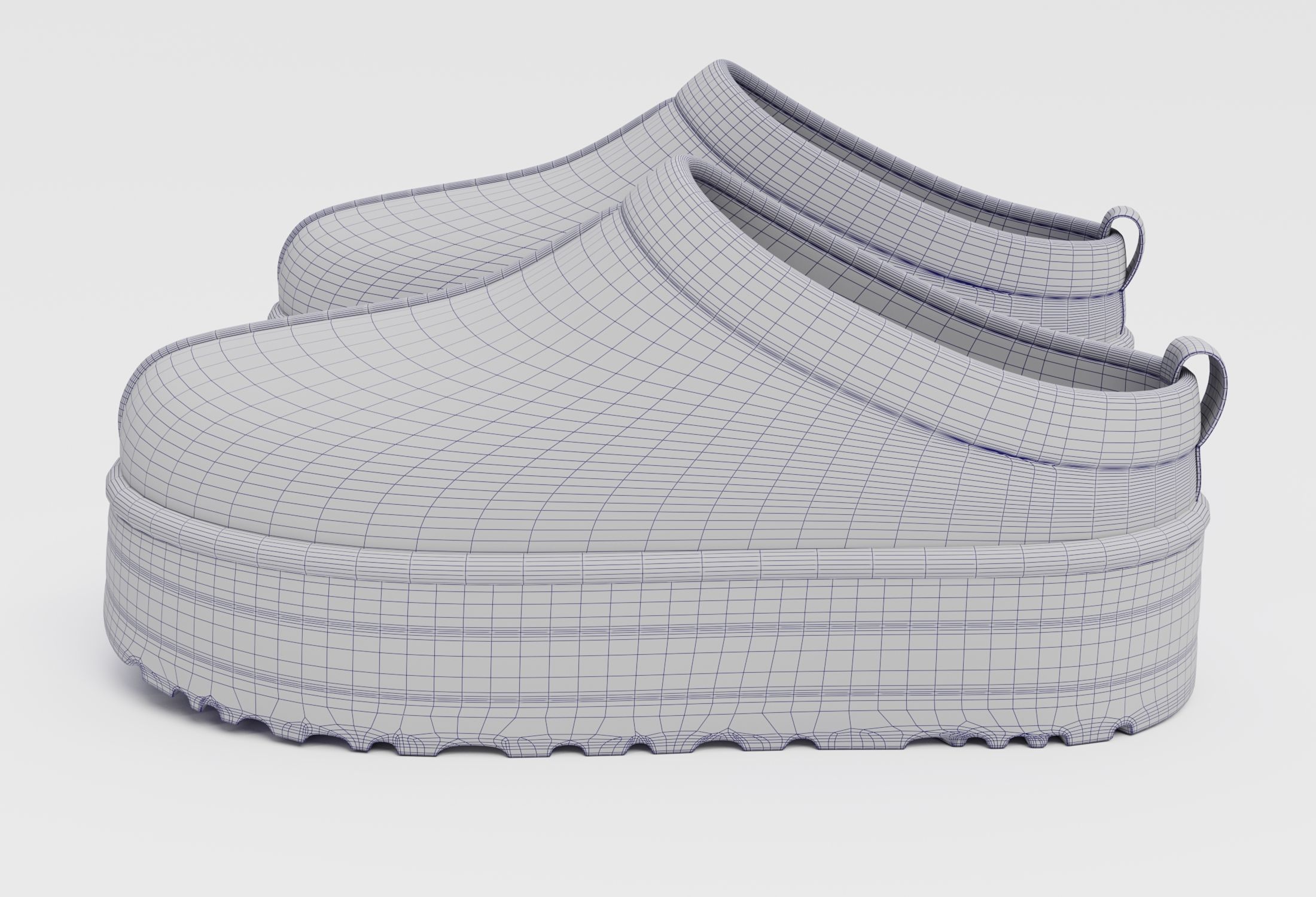 Slippers Ugg tasman platform Low-poly 3D model_14