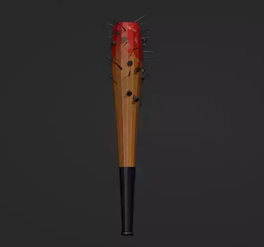 Baseball Bat Spiked And Bloody