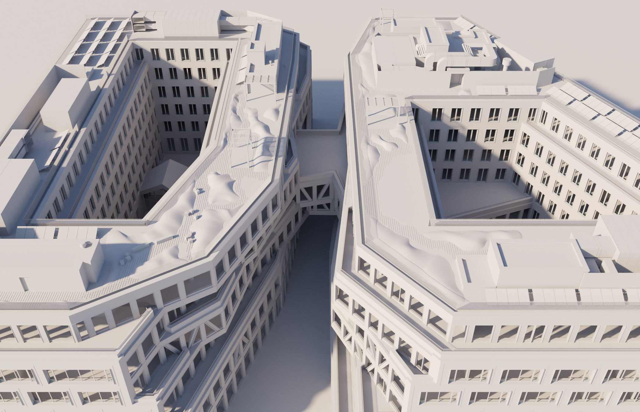Modern Office Building 3D model_5