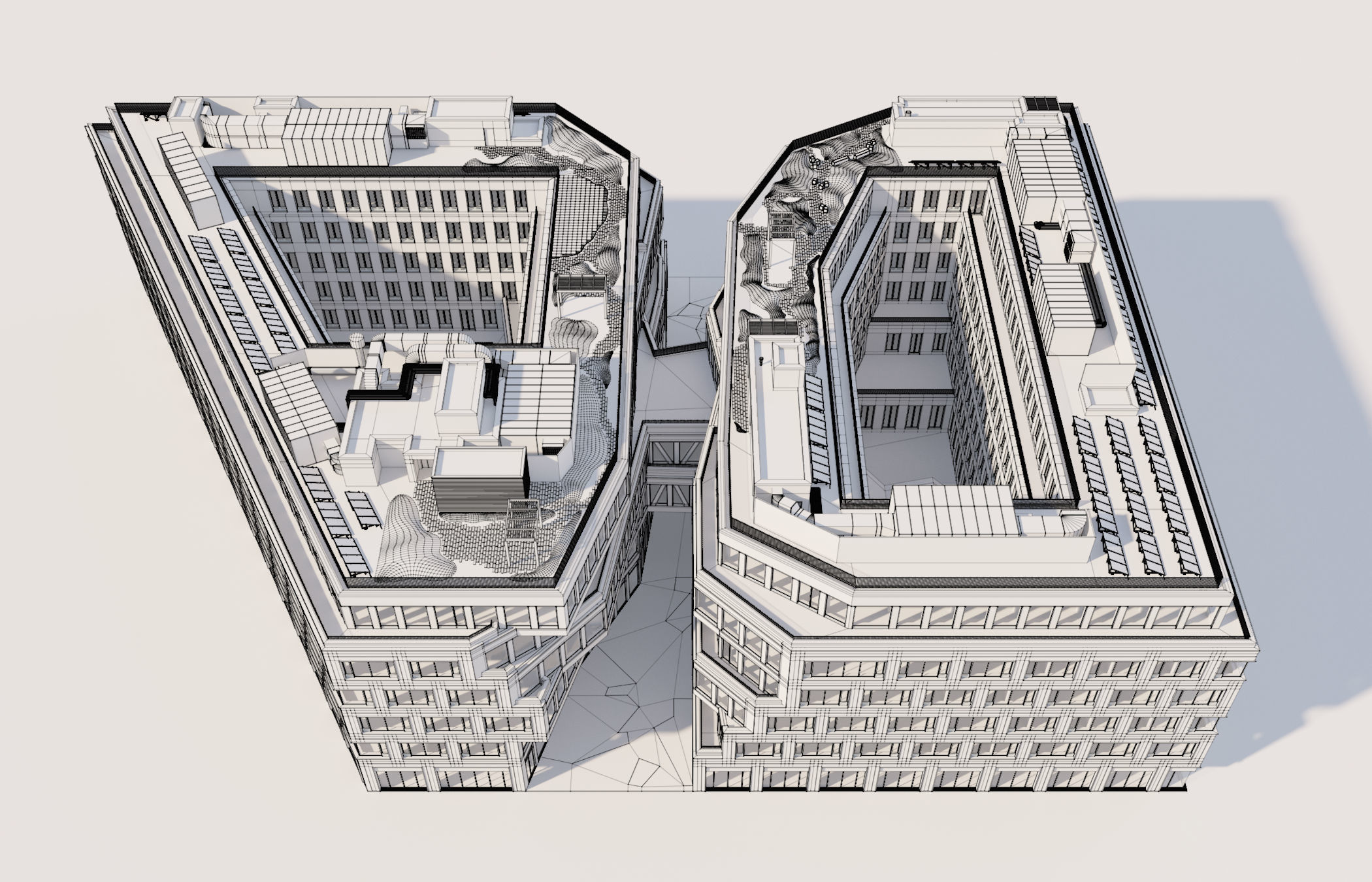 Modern Office Building 3D model_33