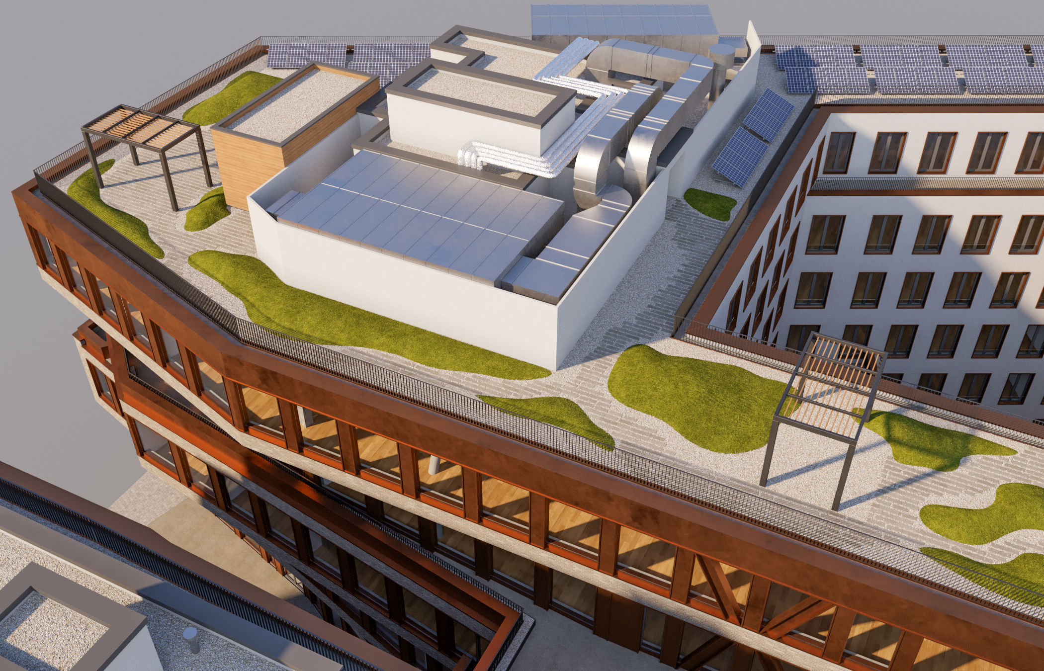Modern Office Building 3D model_7