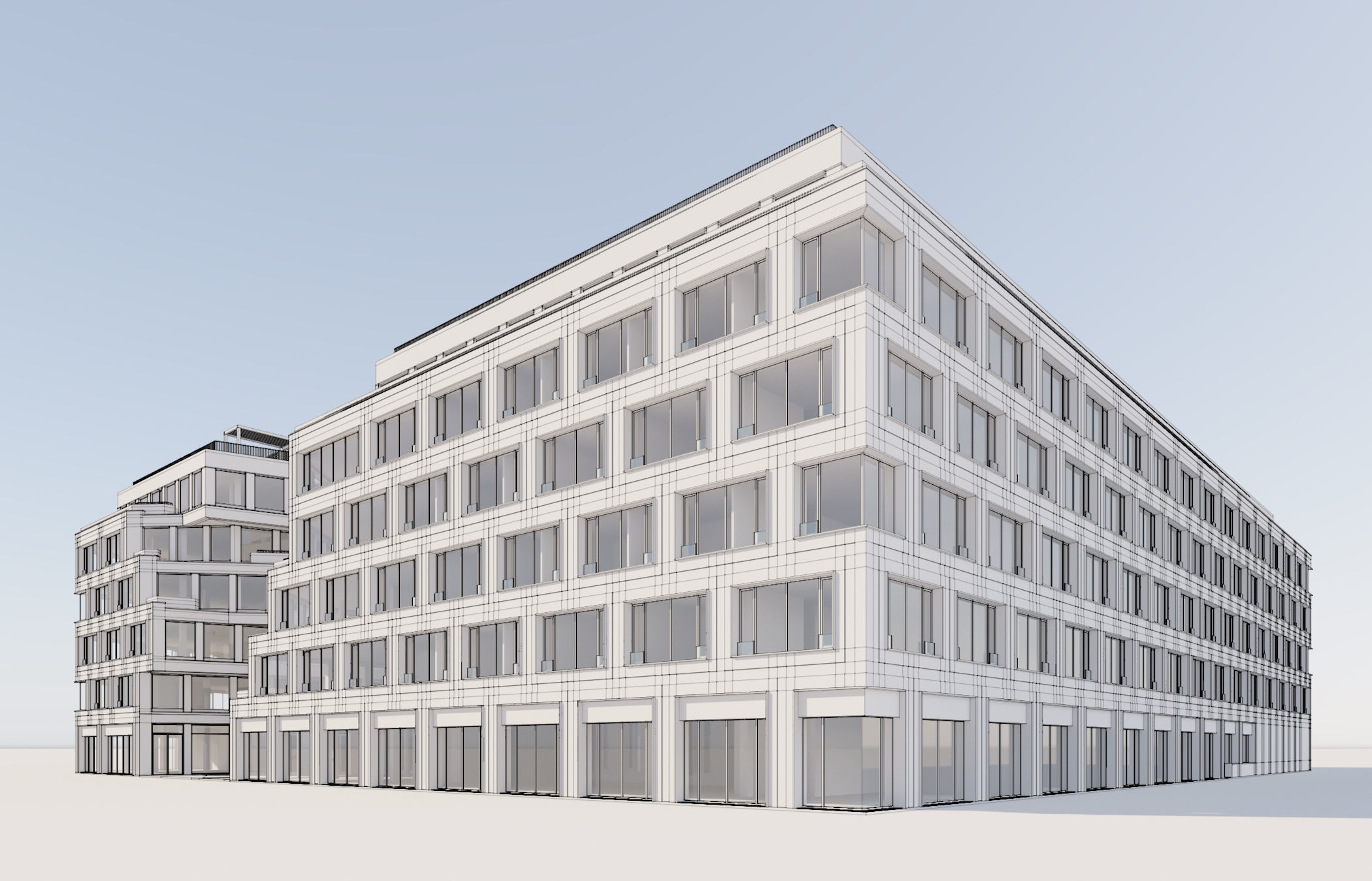 Modern Office Building 3D model_24