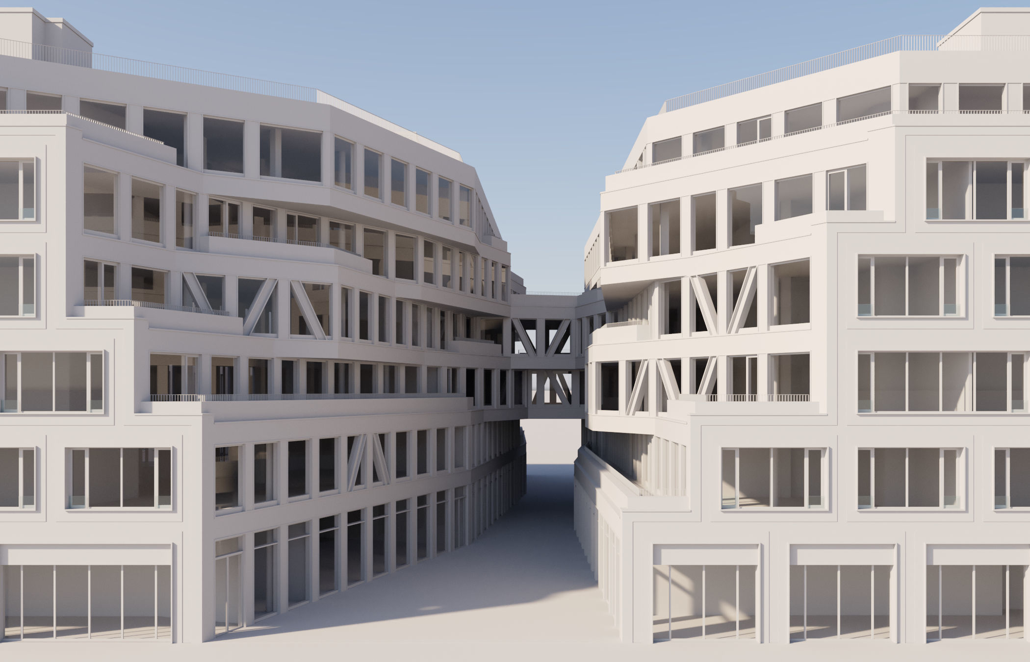 Modern Office Building 3D model_11