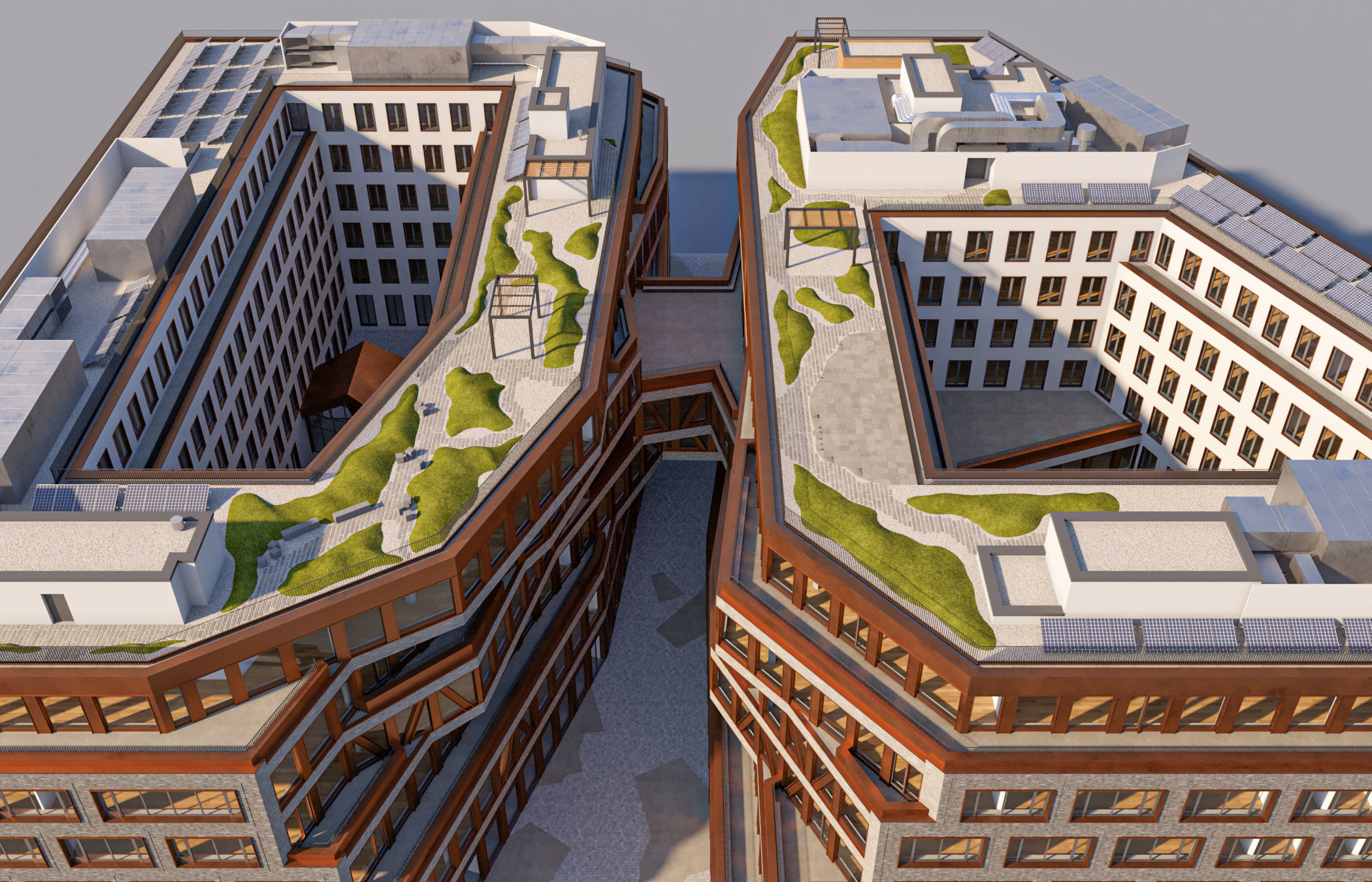 Modern Office Building 3D model_4