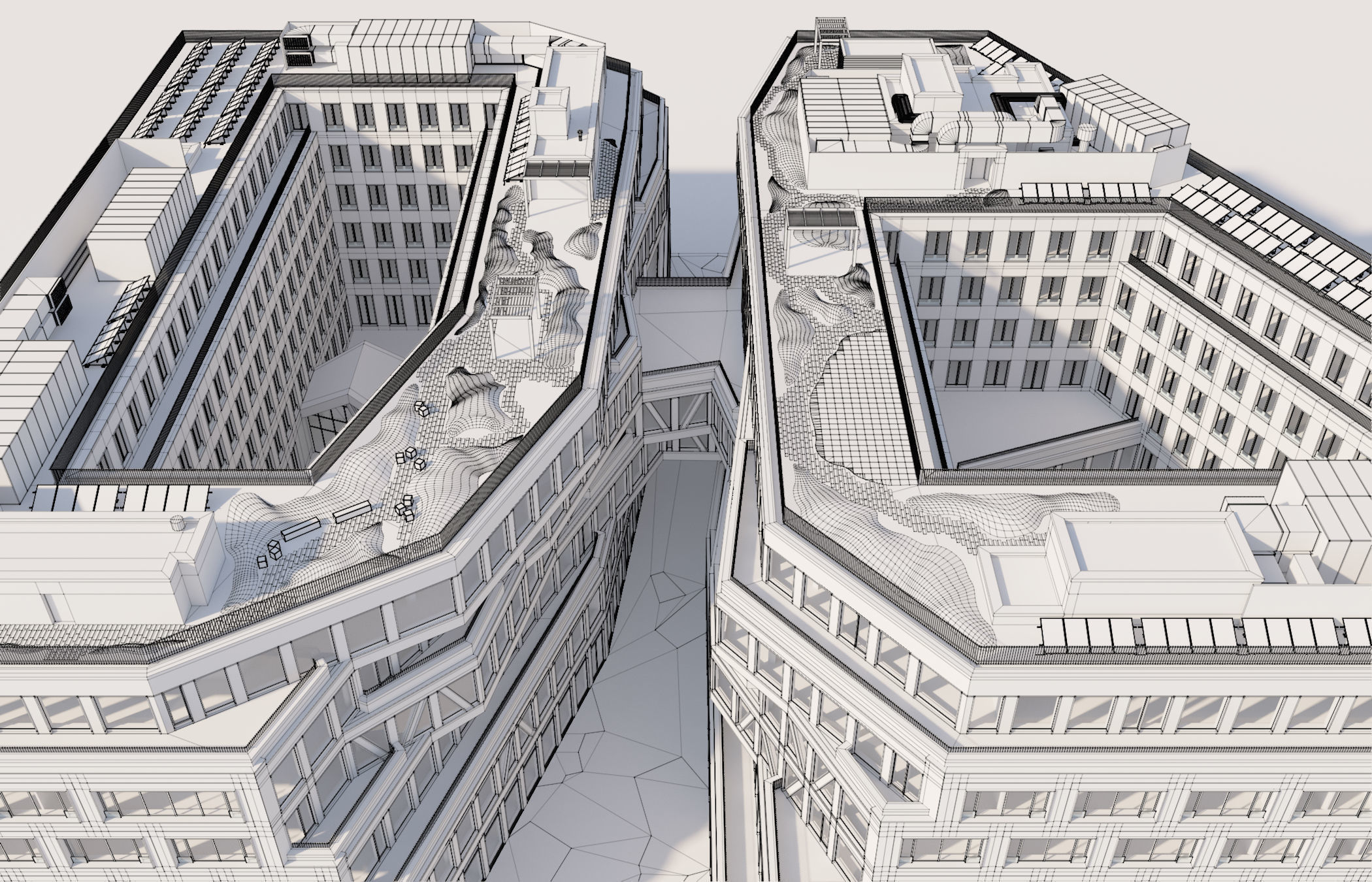 Modern Office Building 3D model_6