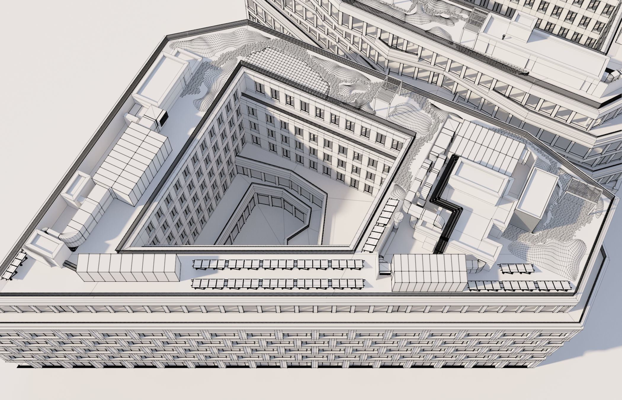 Modern Office Building 3D model_36