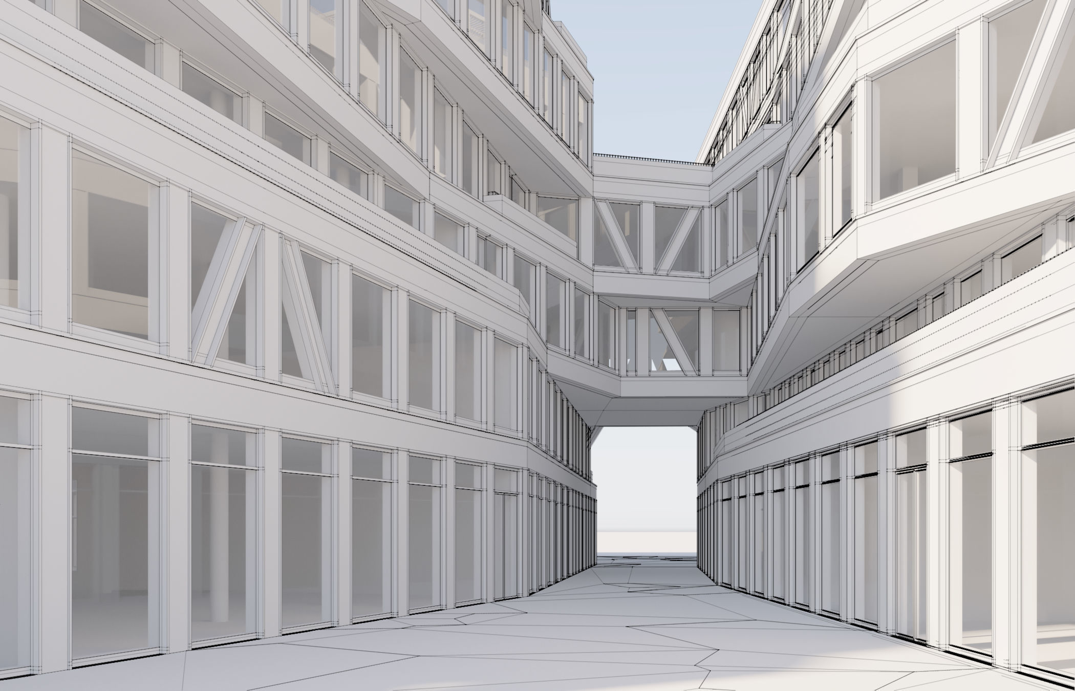 Modern Office Building 3D model_15