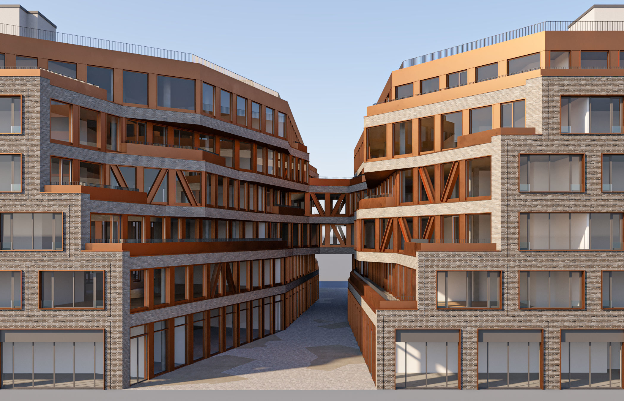 Modern Office Building 3D model_10