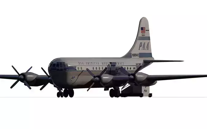 PAN AM BOEING 377 STRATOCRUISER 3D model