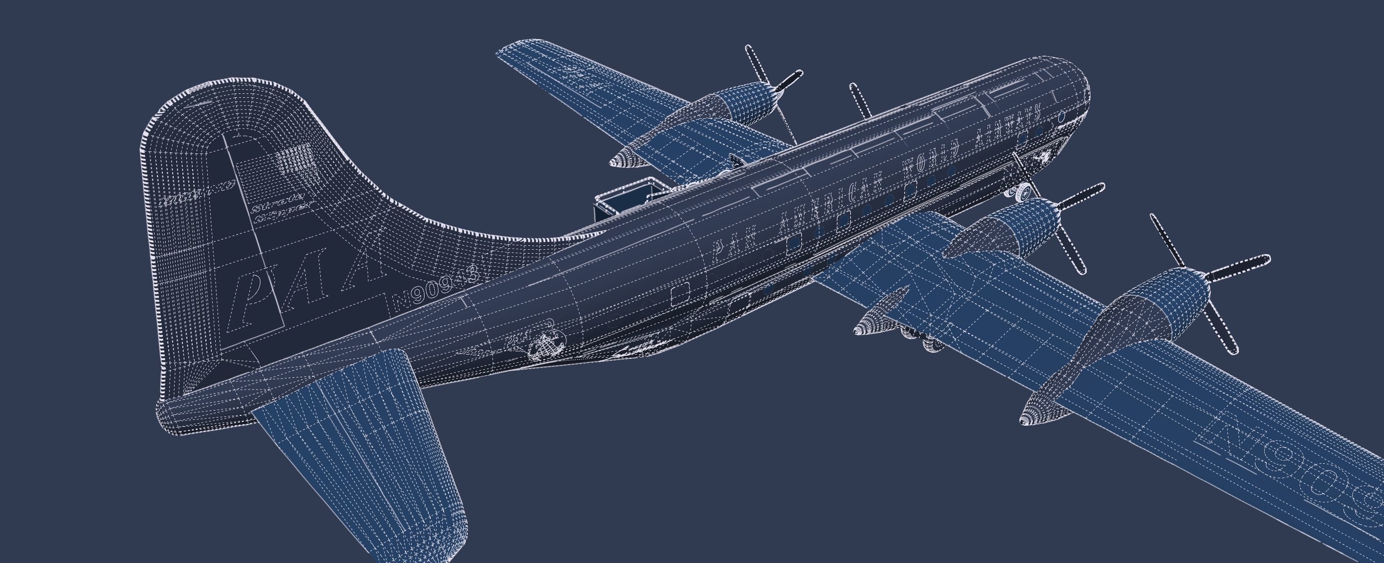 PAN AM BOEING 377 STRATOCRUISER 3D model_33