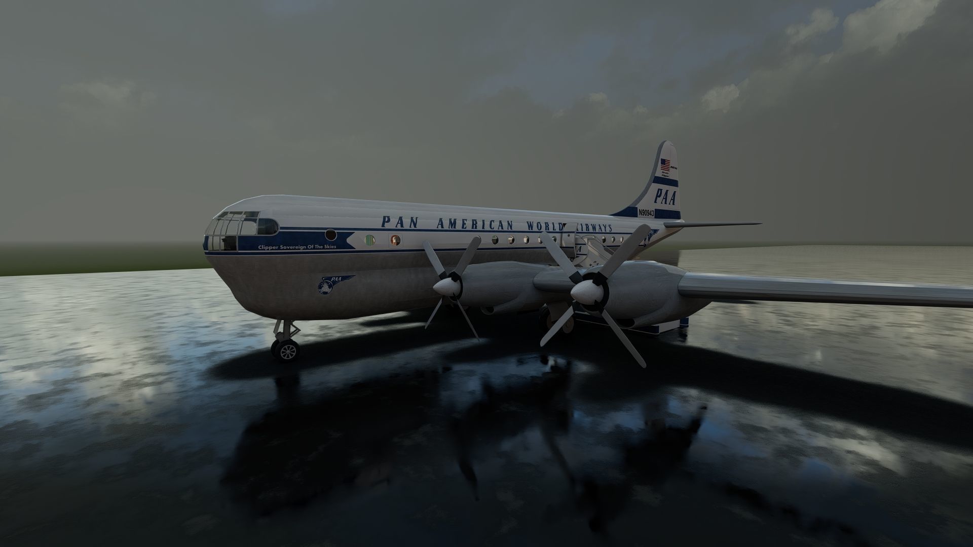 PAN AM BOEING 377 STRATOCRUISER 3D model_23