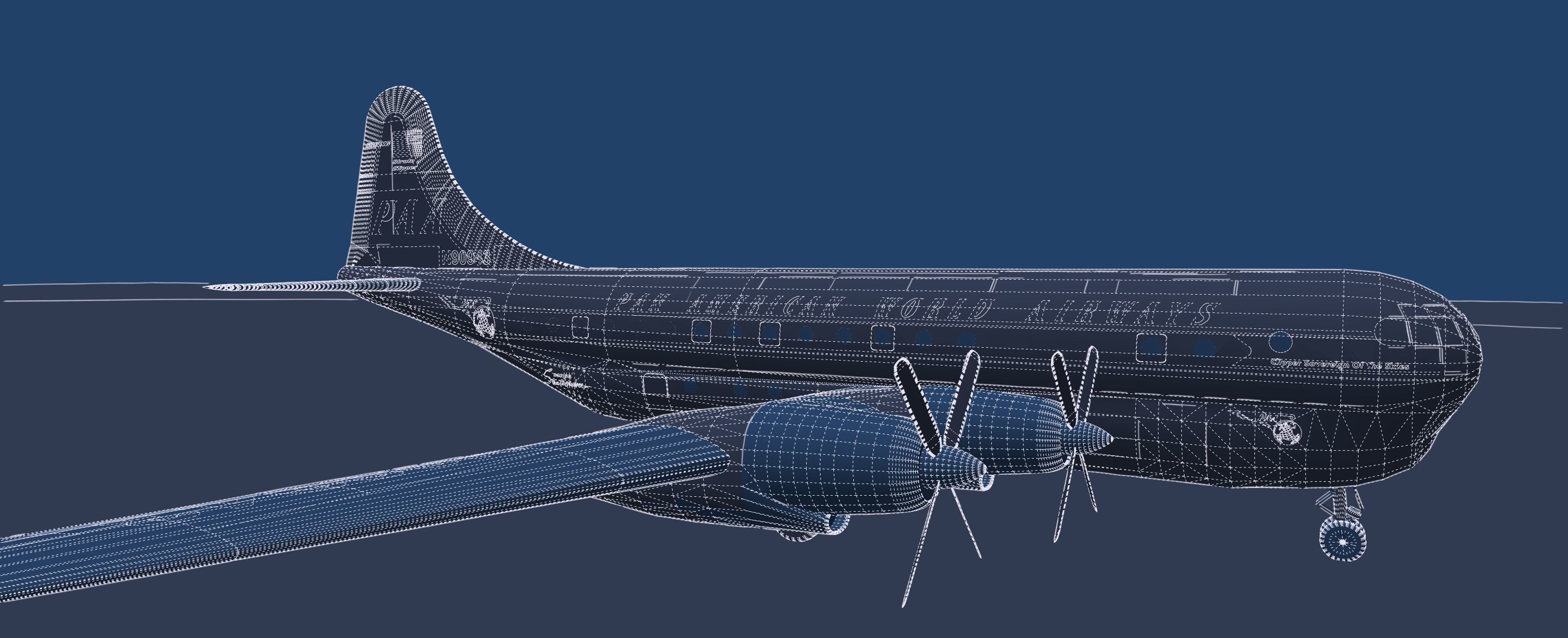 PAN AM BOEING 377 STRATOCRUISER 3D model_31