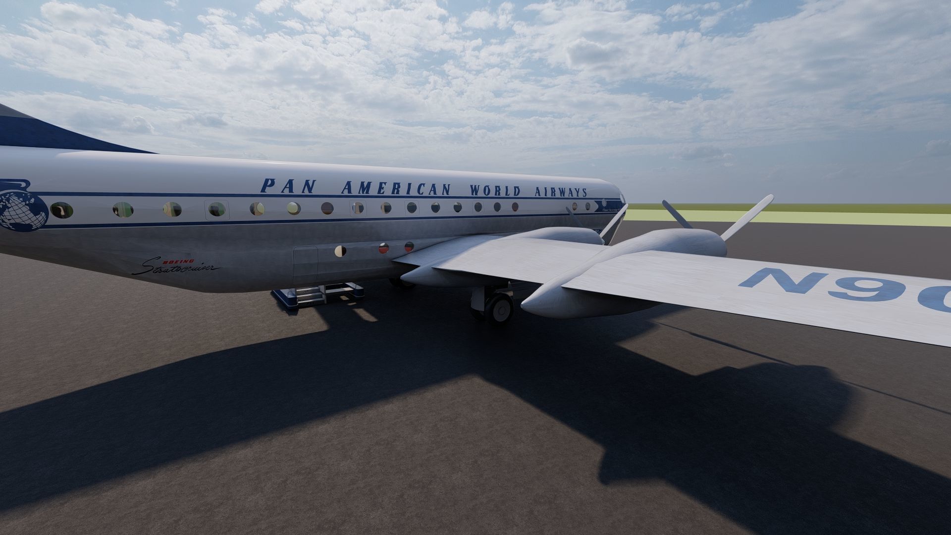 PAN AM BOEING 377 STRATOCRUISER 3D model_5