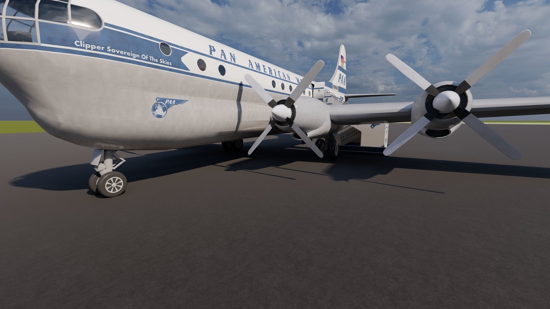 PAN AM BOEING 377 STRATOCRUISER 3D model_2