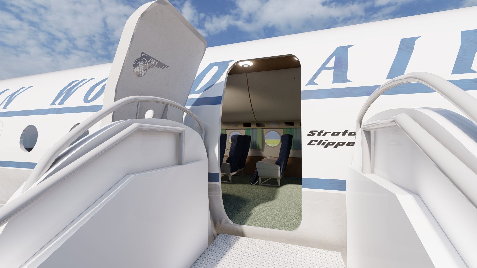 PAN AM BOEING 377 STRATOCRUISER 3D model_6