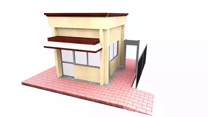 Security Room Low-poly 3D model