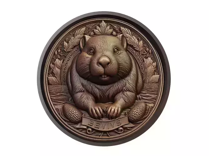 Beaver Animal Medallion