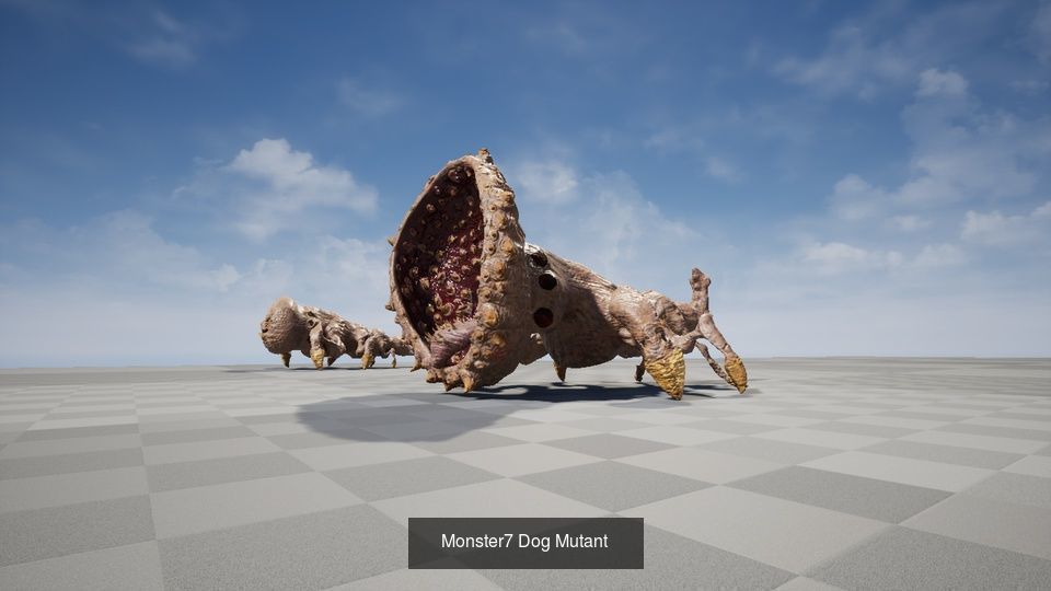 Custom rigged animated game-ready monsters collection 3 _10