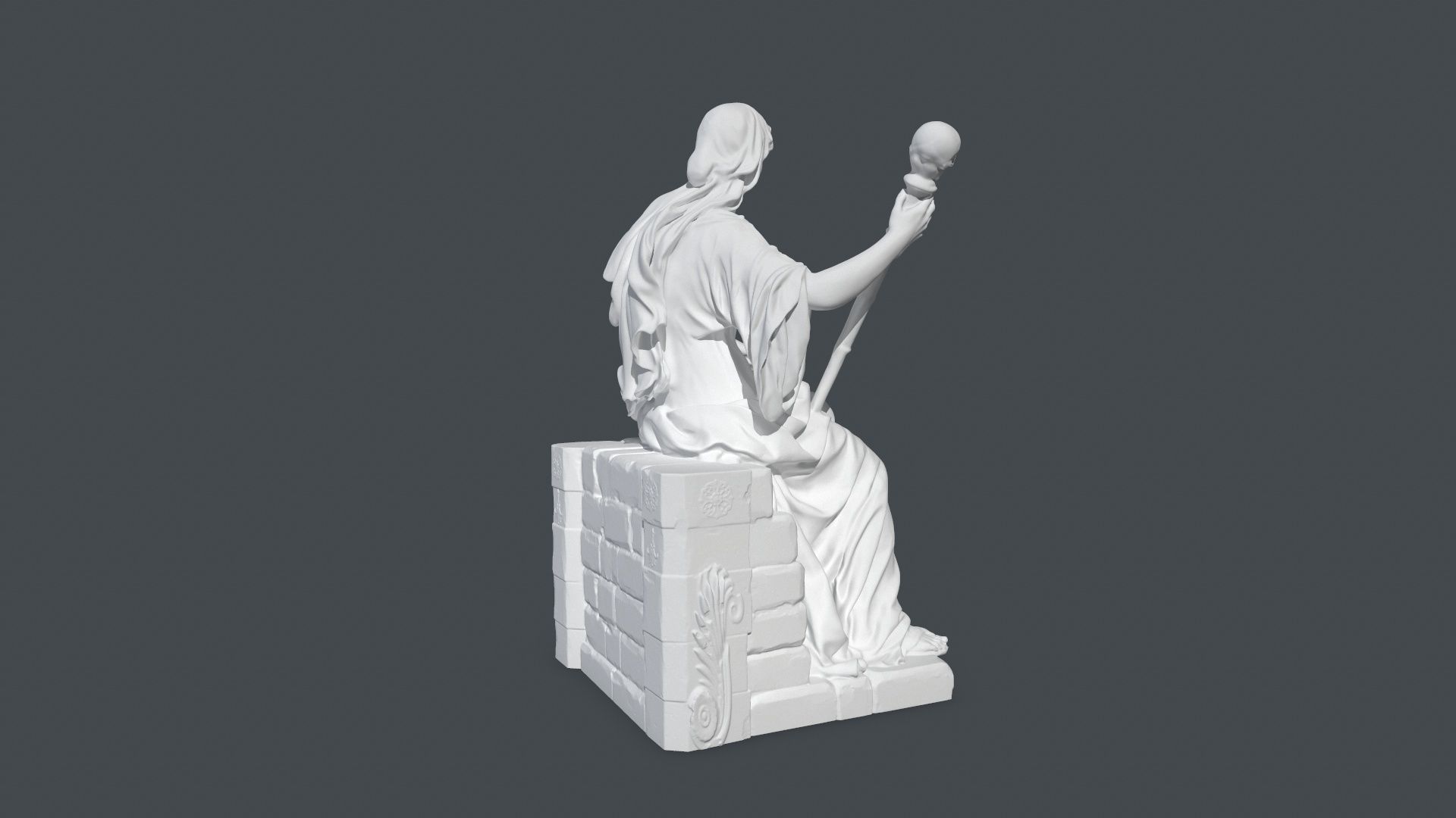 printing stone woman 3D print model_5