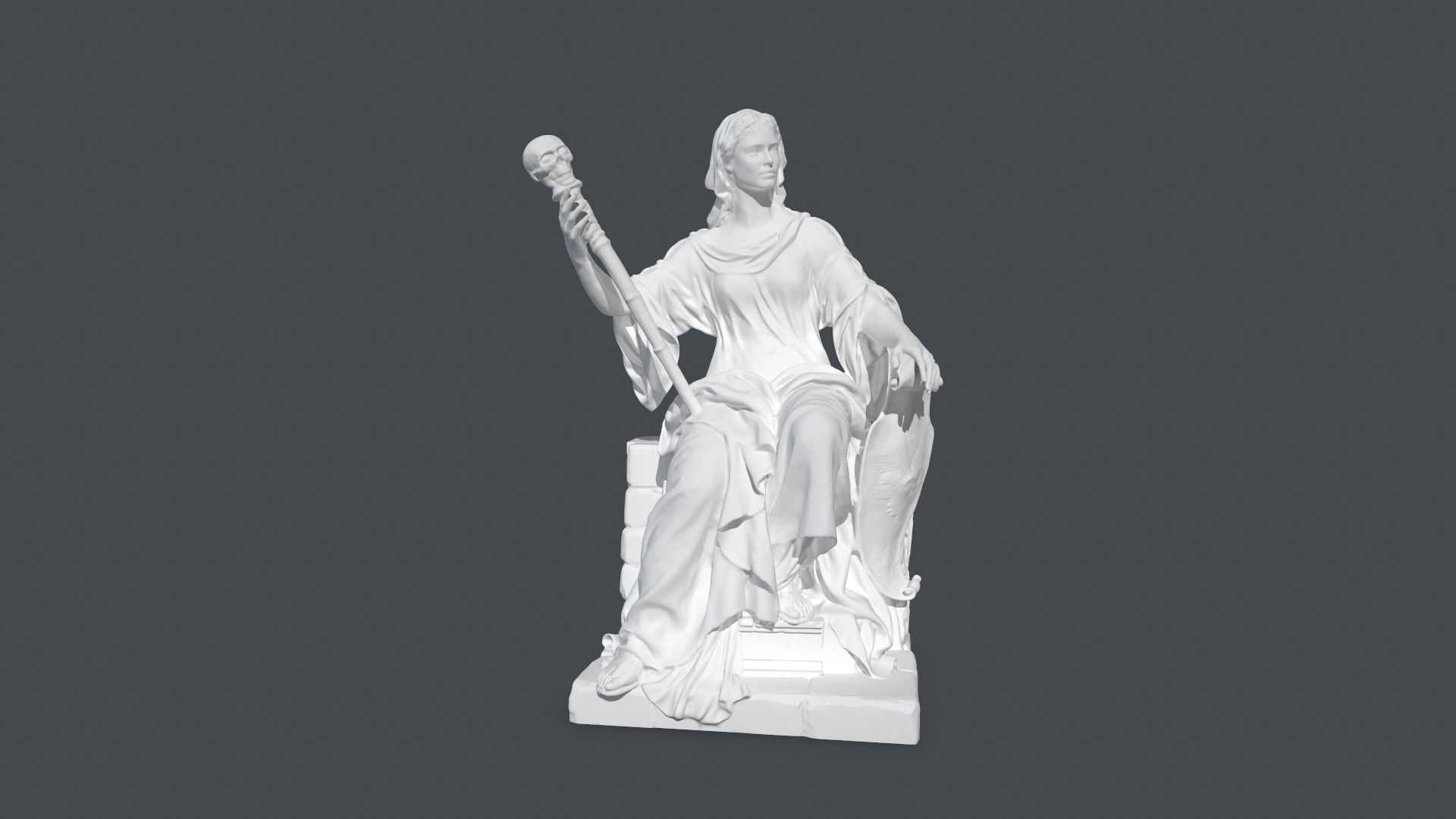 printing stone woman 3D print model_8