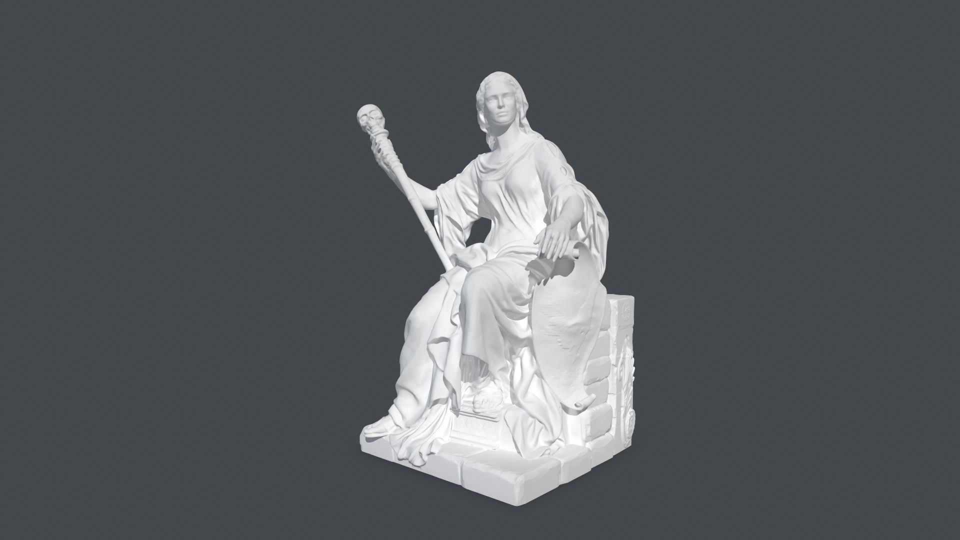printing stone woman 3D print model_9