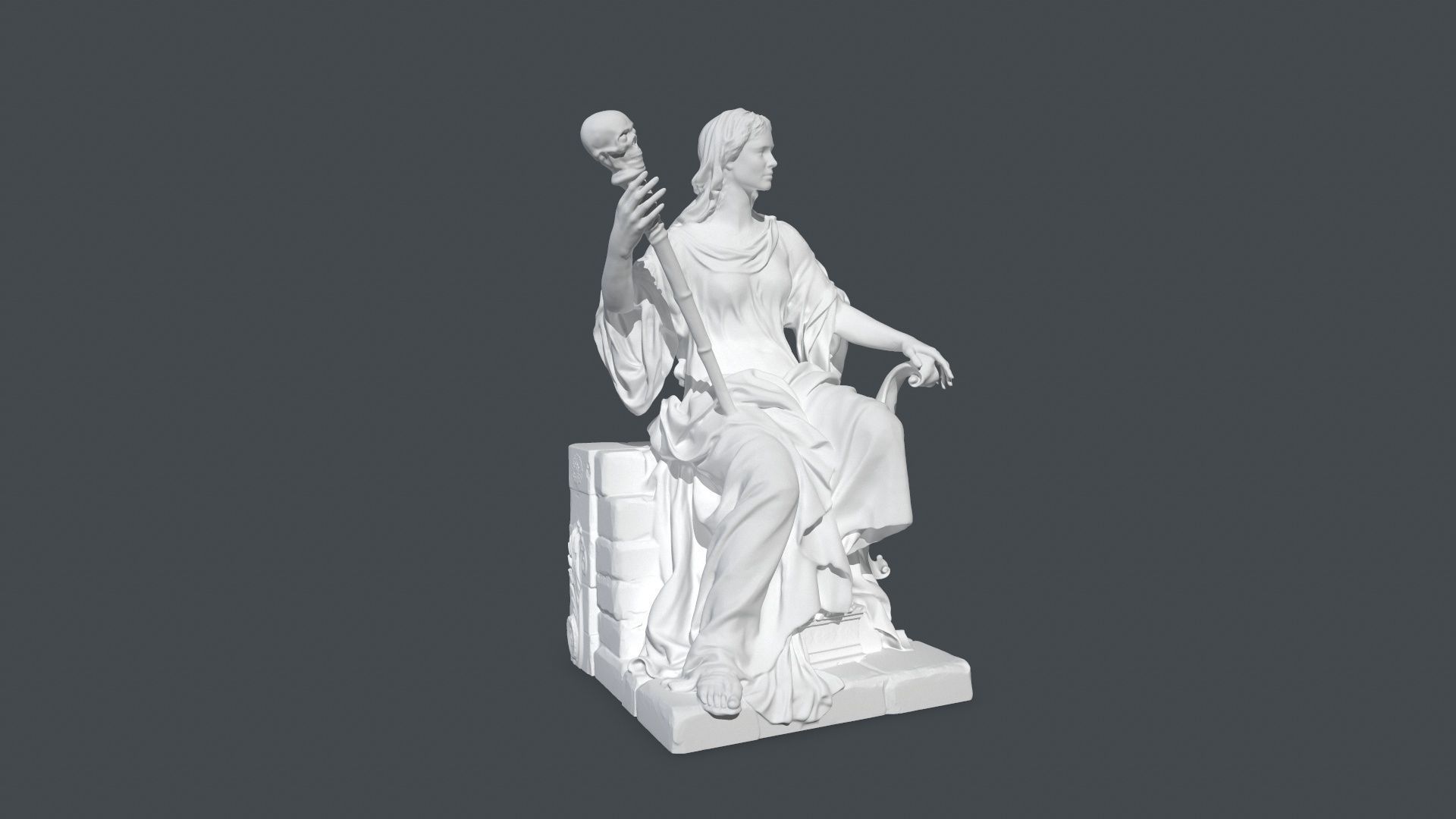 printing stone woman 3D print model_7
