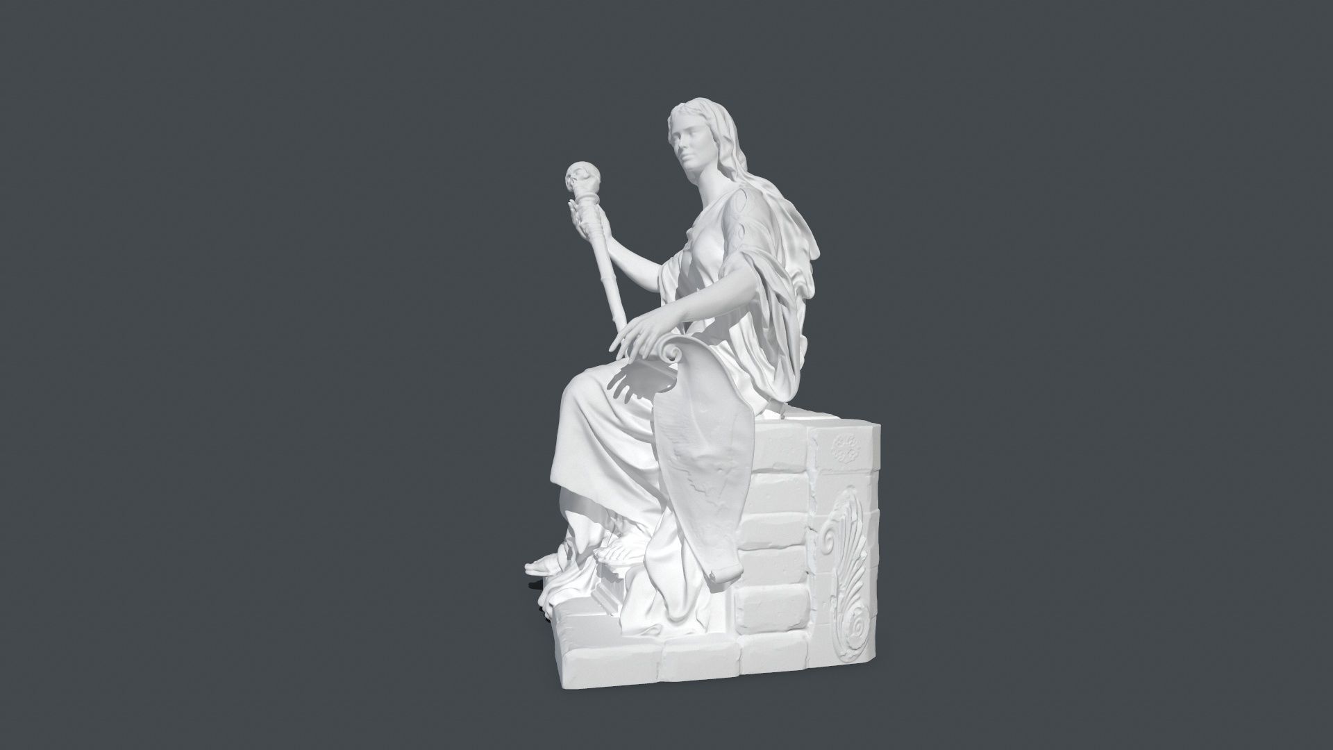 printing stone woman 3D print model_1