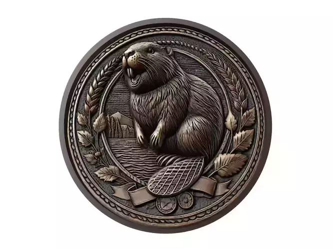 Beaver Animal Medallion