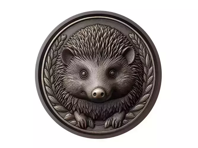 Hedgehog Animal Medallion