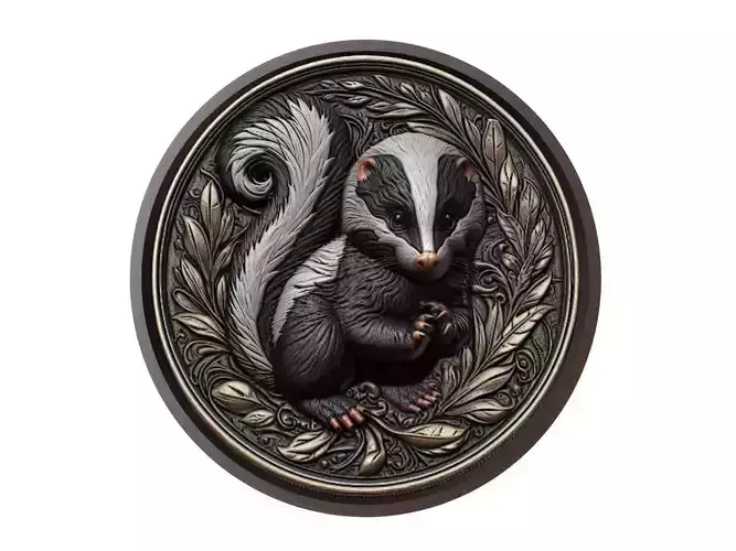 Skunk Animal Medallion