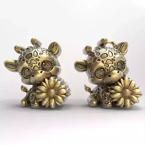 cartoon cute  baby giraffe pentant 