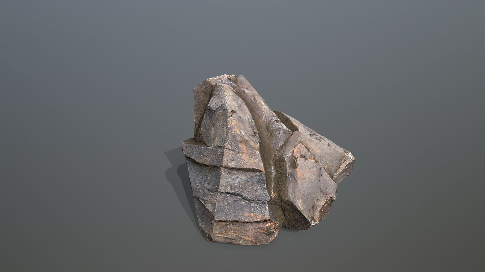 volcanic rocks Low-poly 3D model_8