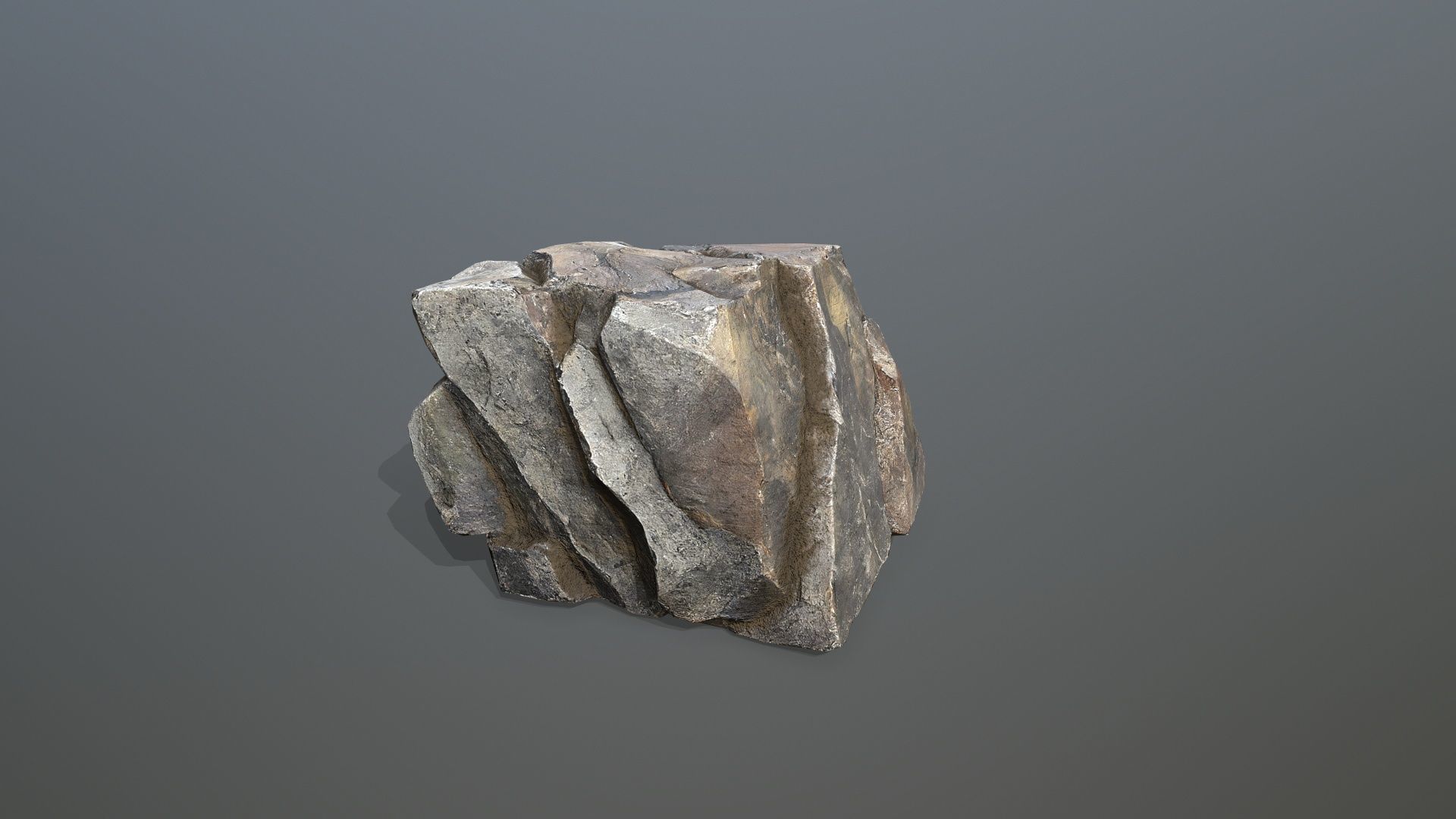 volcanic rocks Low-poly 3D model_4