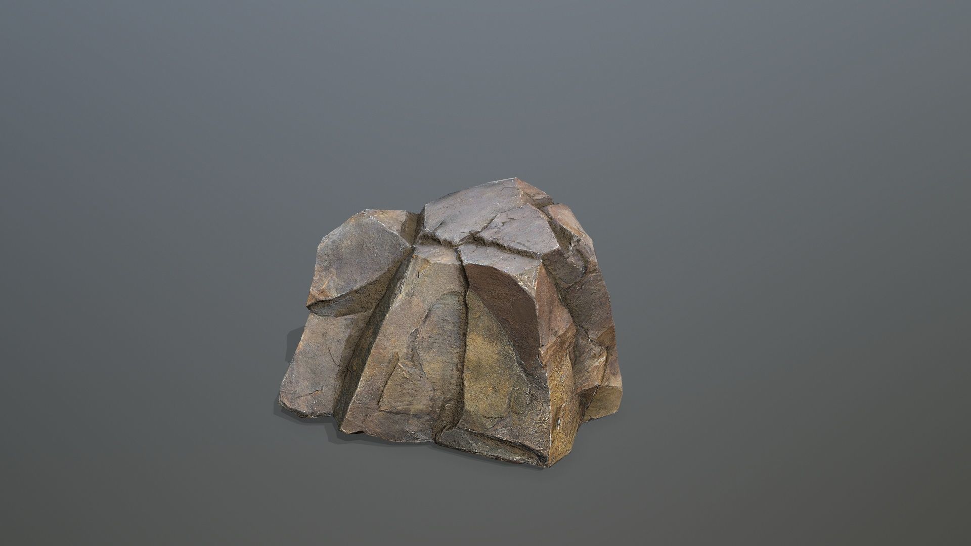 volcanic rocks Low-poly 3D model_3