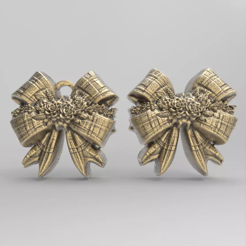 ribbon bow flower decor  3D print model_0