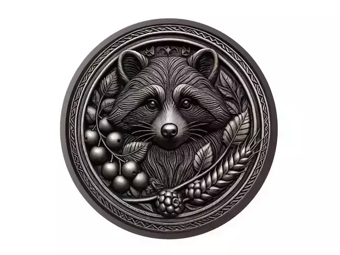 Raccoon Animal Medallion