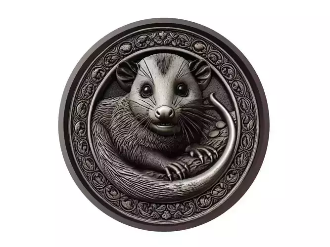 Opossum Animal Medallion