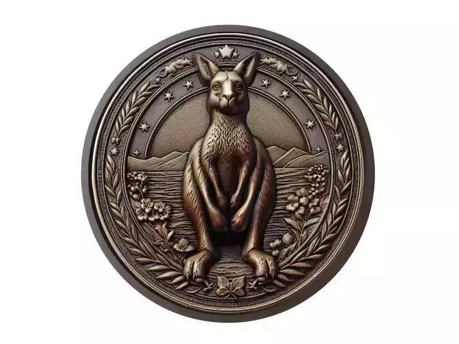 Kangaroo Animal Medallion