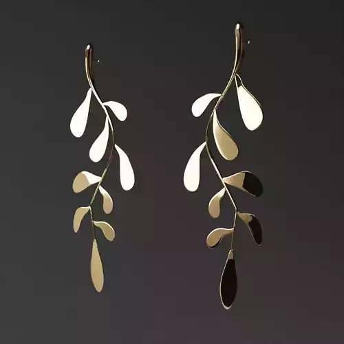 Simple Golden Earing model - Leaf twig design