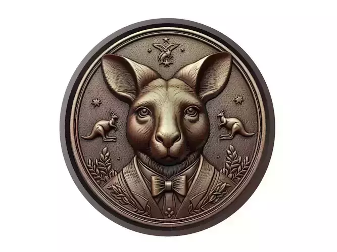 Kangaroo Animal Medallion