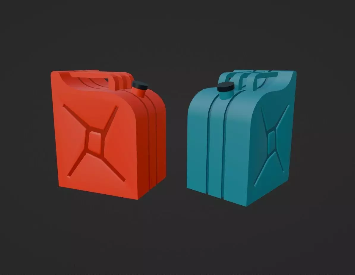 Jerrycan Low Poly Free low-poly 3D model_0